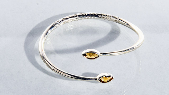 bracciale in argento 925 con citrine